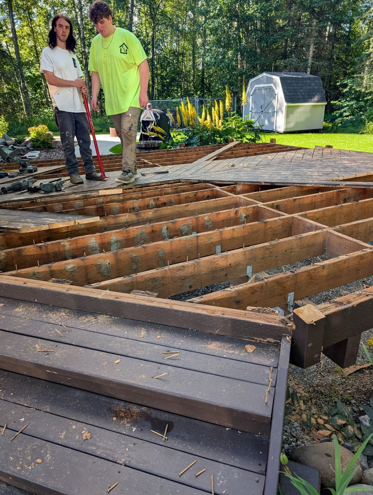 Deck installation progress picture