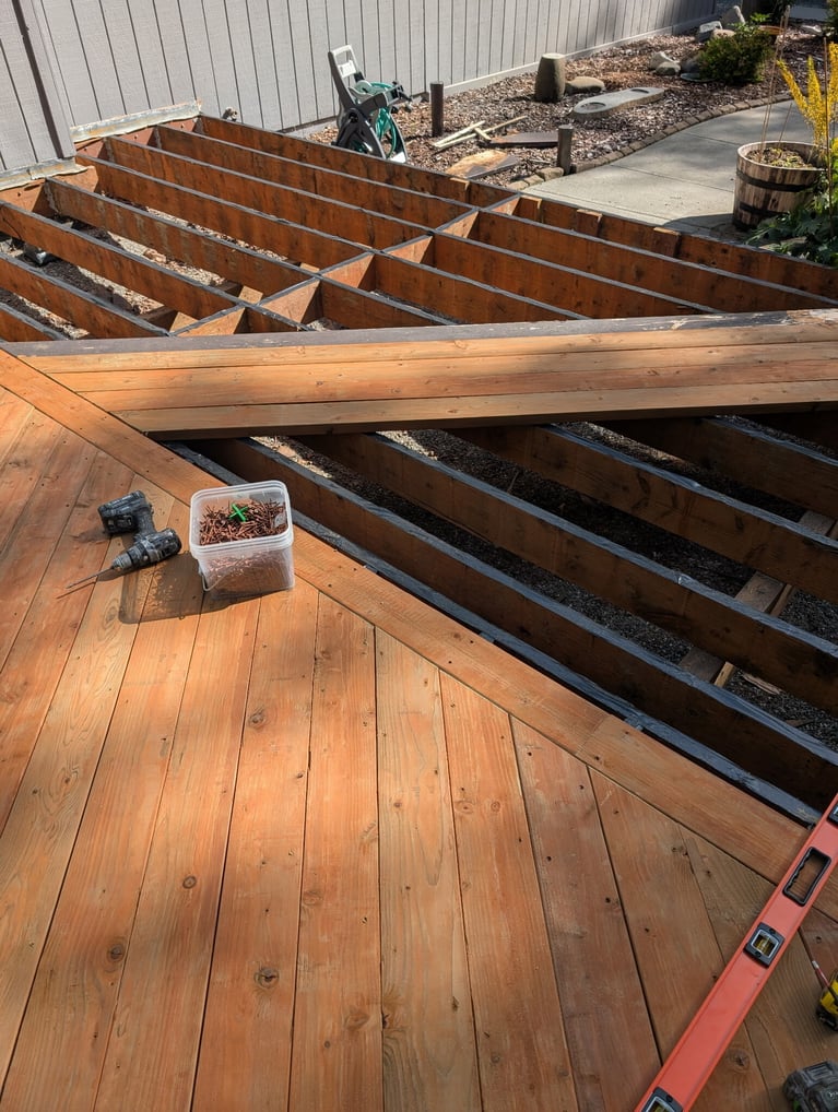 Deck installation progress picture