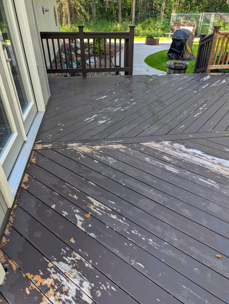 Deck installation before picture