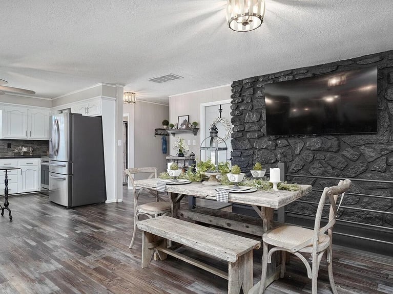 Living room and kitchen renovation