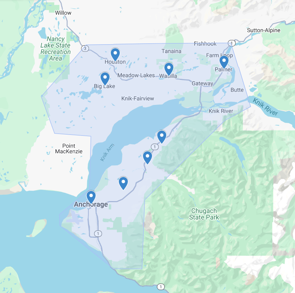 Map of Service Area Map of Service Area